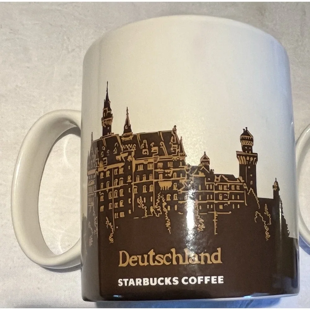 2 Starbucks Mugs Germany & Heidelberg Coffee Cups 16 oz Global Icon Collection
